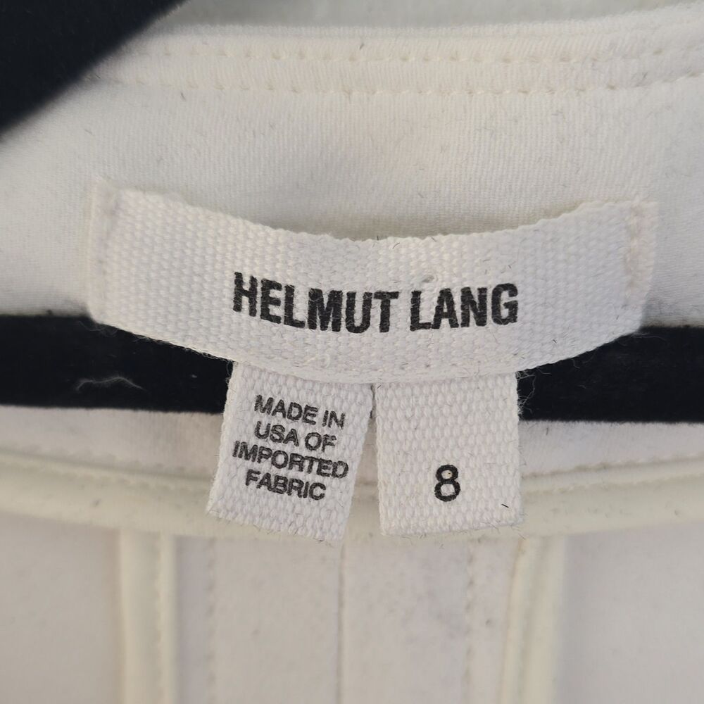 Helmut Lang Women’s White Open Back Knit Viscose Blazer Single Button Size 8 - Picture 5 of 11